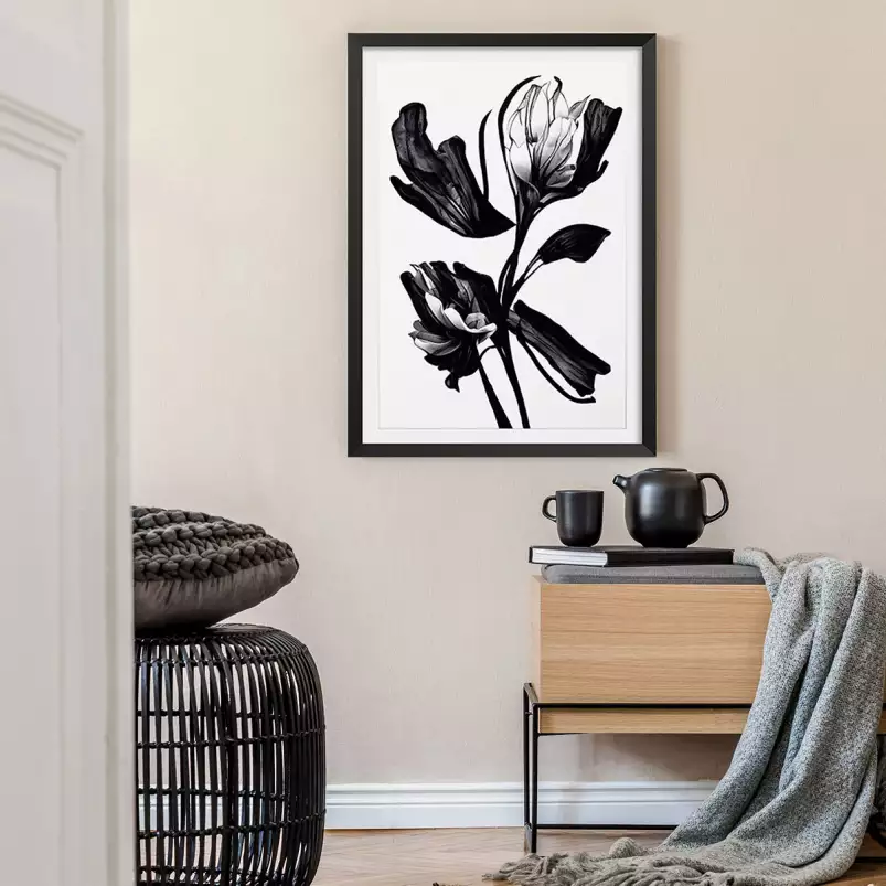 Fleur noire - affiche de fleurs