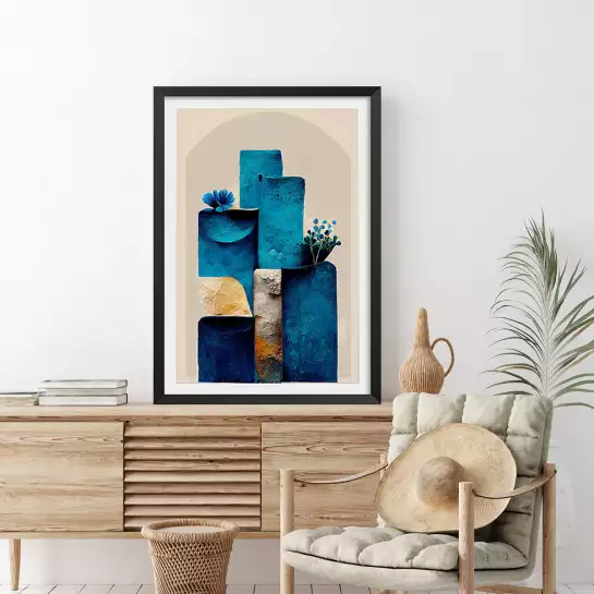 Mur bleu - Affiches art