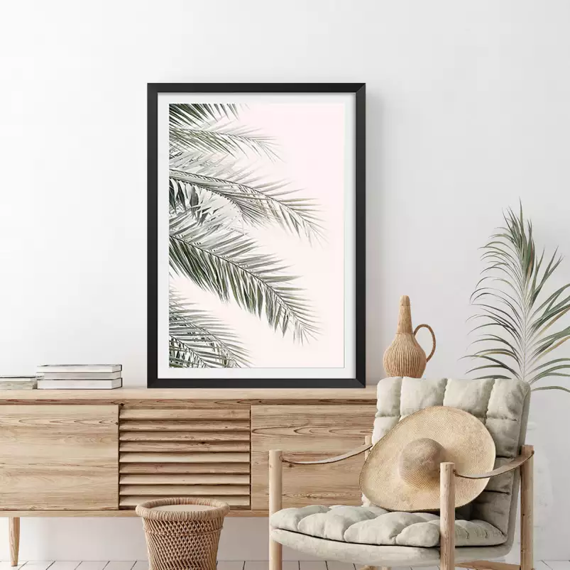 Blush  palm - affiche feuille de palmier