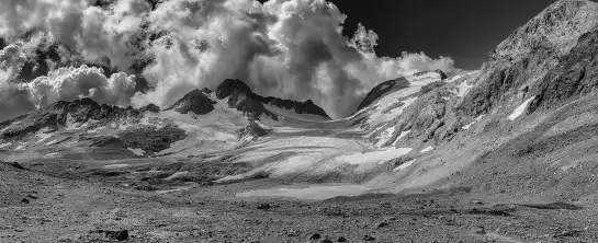 Glaciale moraine - tableau montagne alpes