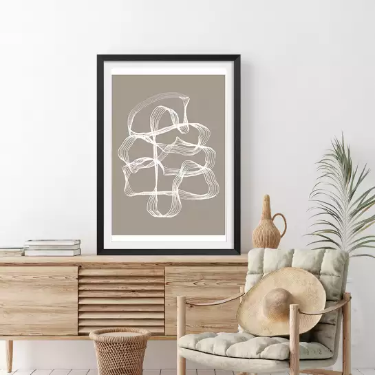 Blanc d'encre - tableau abstrait