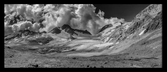 Glaciale moraine - tableau montagne alpes