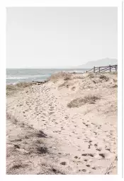 Chemin de sable - affiche mer