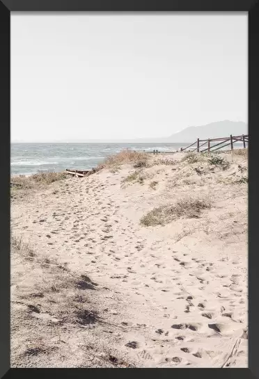 Chemin de sable - affiche mer