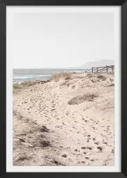 Chemin de sable - affiche mer