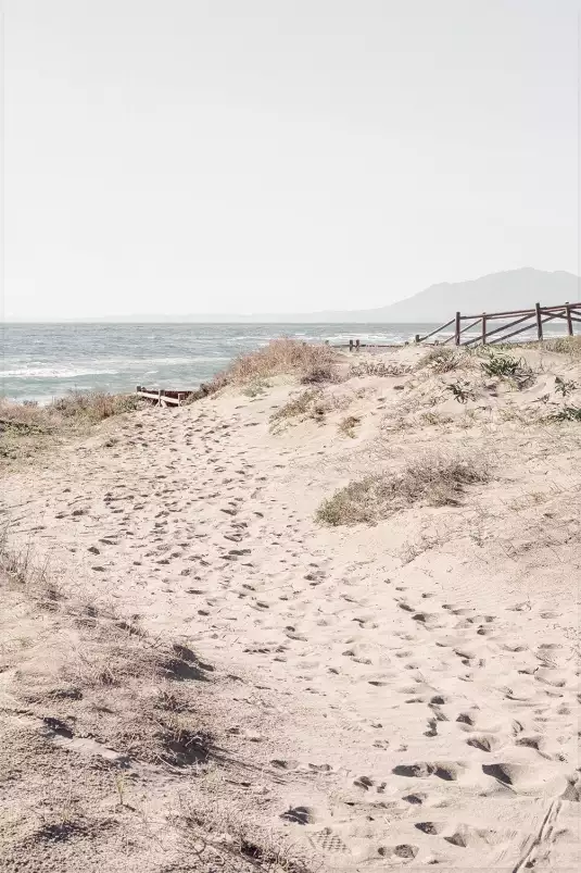 Chemin de sable - affiche mer