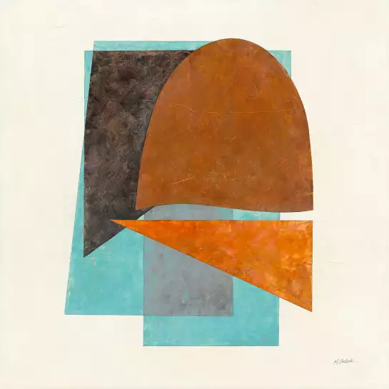 Quintet turquoise - art abstrait