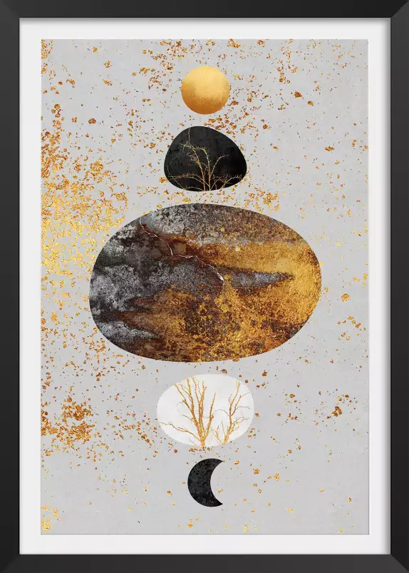 Sun And Moon - affiche abstraite