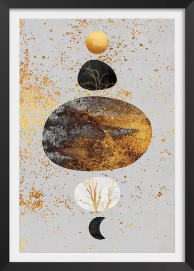 Sun And Moon - affiche abstraite