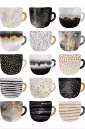 Jolies tasses - affiche café