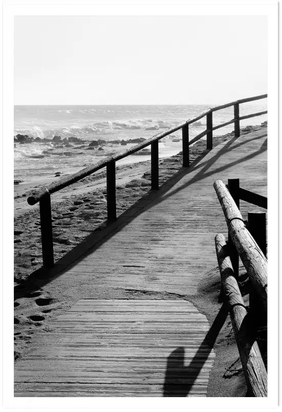 Au bord de l'eau - affiche mer et plage