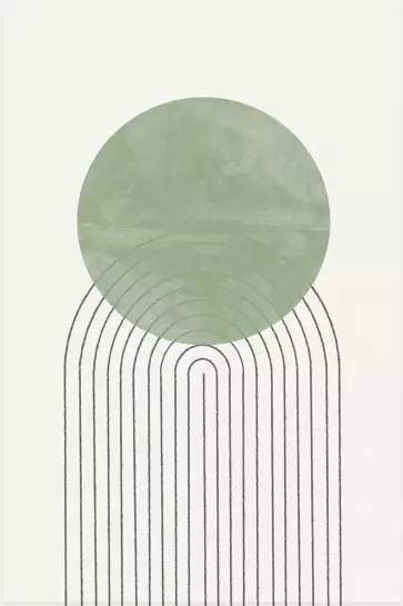Green Moon numero 1 - affiche organique