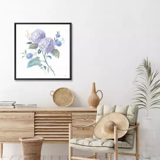 Hortensia mauve - affiche de fleurs