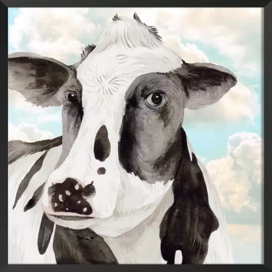 Portrait d'une vache - tableau animaux