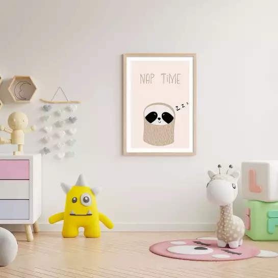 Sloth nursery print - affiche animaux chambre bebe