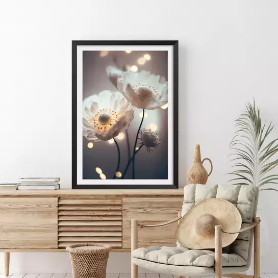 Coeur de fleurs - affiche de fleurs
