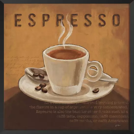 Café espresso - affiche publicitaire vintage cuisine