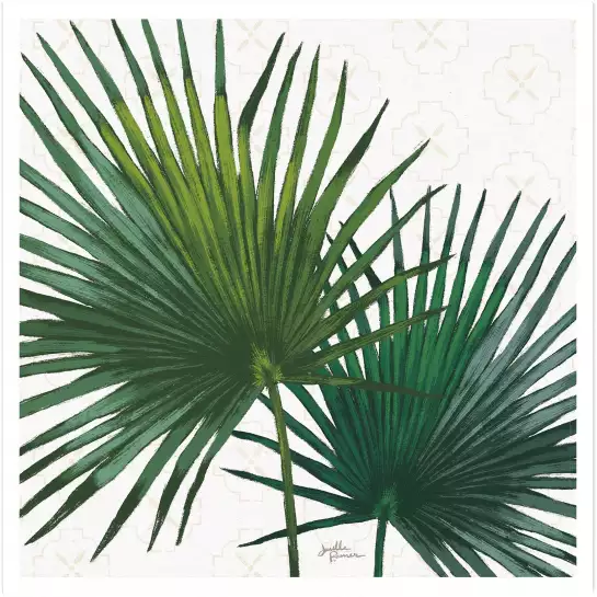 Bienvenue au Paradis XII - affiche feuille de palmier