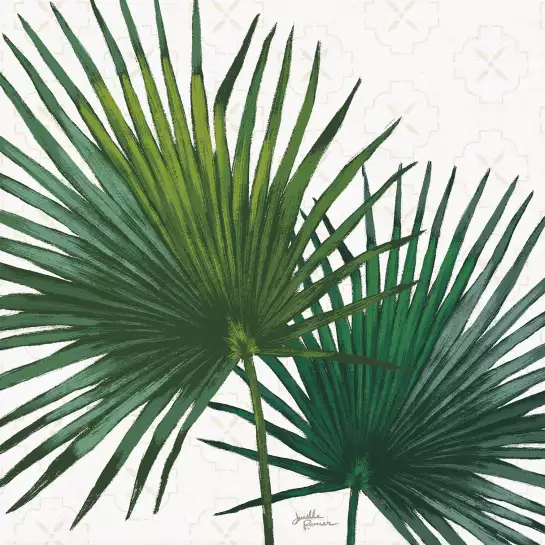 Bienvenue au Paradis XII - affiche feuille de palmier