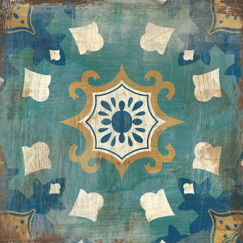 Zellige bleu - affiche art oriental