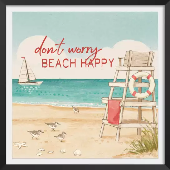 Beach happy - affiche plage