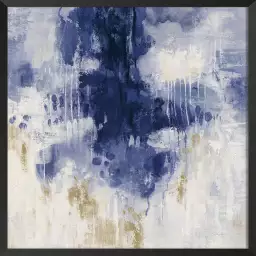 Pluie bleue - affiche art abstrait