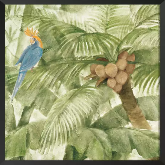 Canopée Tropicale I Vert - affiche feuille de palmier