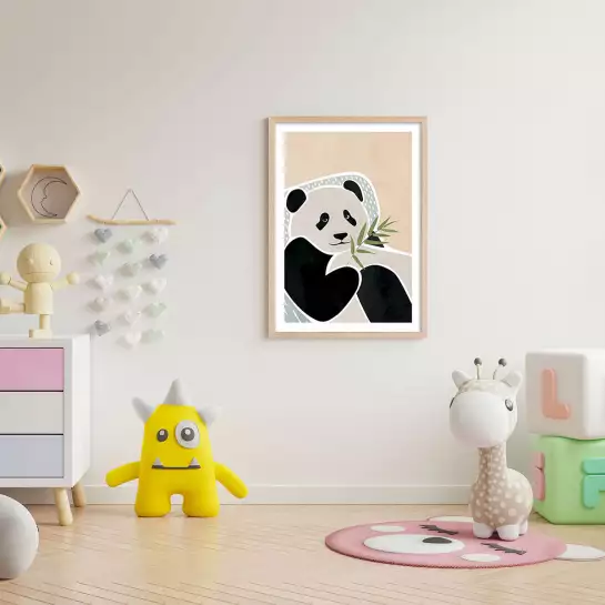 Scandi Panda - affiche pour enfant