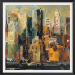 Manhattan en peinture - vue de new york