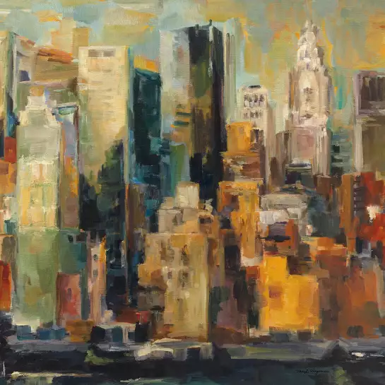 Manhattan en peinture - vue de new york