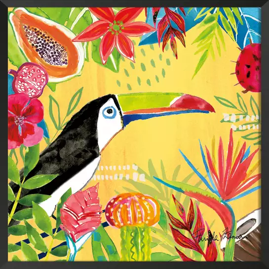 Tutti Frutti - affiche oiseaux tropicaux