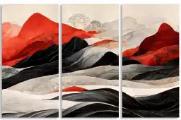 Montagnes Rouges - art abstrait