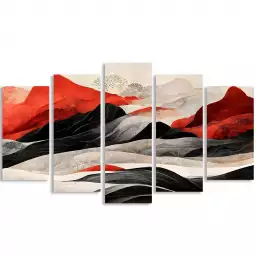 Montagnes Rouges - art abstrait