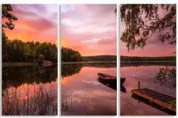 Lac coloré - affiche nature