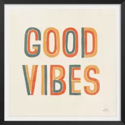 Good vibes retro - affiche citation