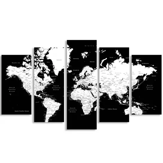 Villes Connie - affiche carte du monde