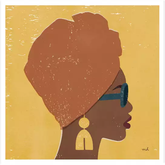 Turbanistas Kenya - affiche vintage femme