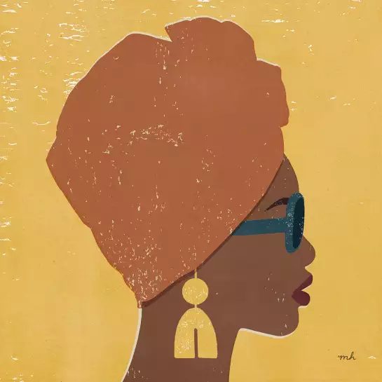 Turbanistas Kenya - affiche vintage femme