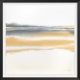 Horizon beige et or - tableau abstrait