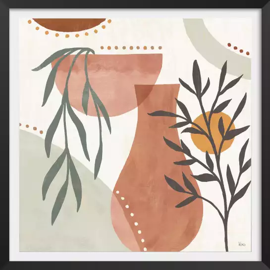 Vase botanique - silhouette plante