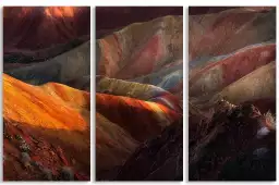 Reliefs de Danxia - tableau paysage