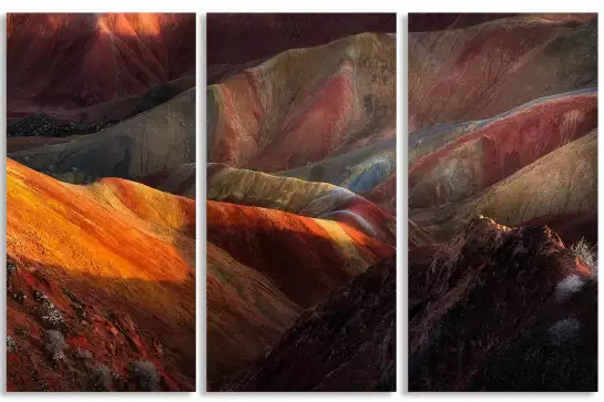 Reliefs de Danxia - tableau paysage