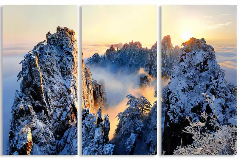 Mont Huang Shan - affiche montagne