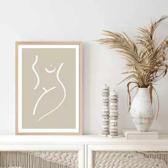 Dessin dans le sable - affiches minimalistes